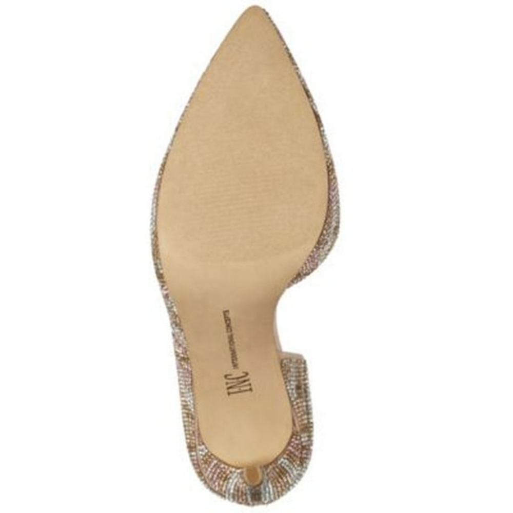 INC Womens Pink D'orsay Embellished Kenjay Pointed Toe Stiletto Slip On - Picture 4 of 7